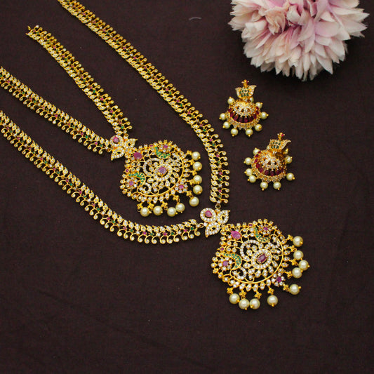 8113 CZ Multi Stone Combo Necklace Set