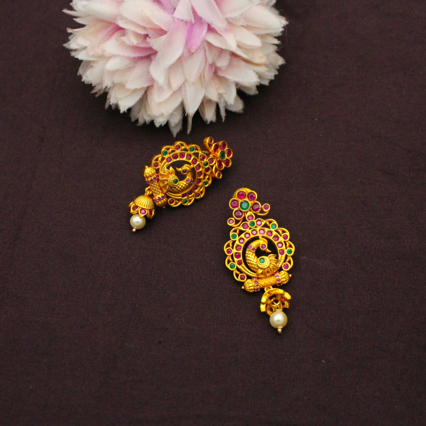9580 Peacock Multi Combo Necklace Set