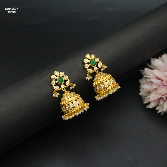 42507 Moissanite Jhumki Green