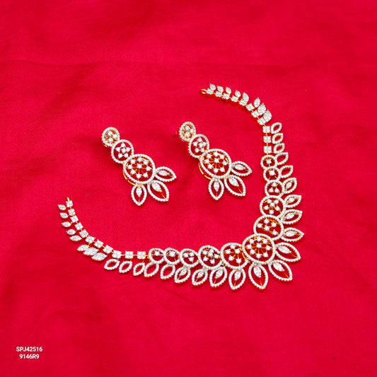42516 GJ Full White Fancy Necklace