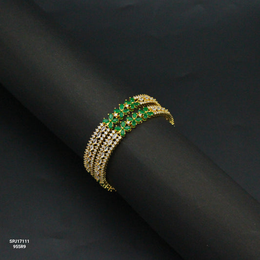 17111 GP Flower CZ Stone Green