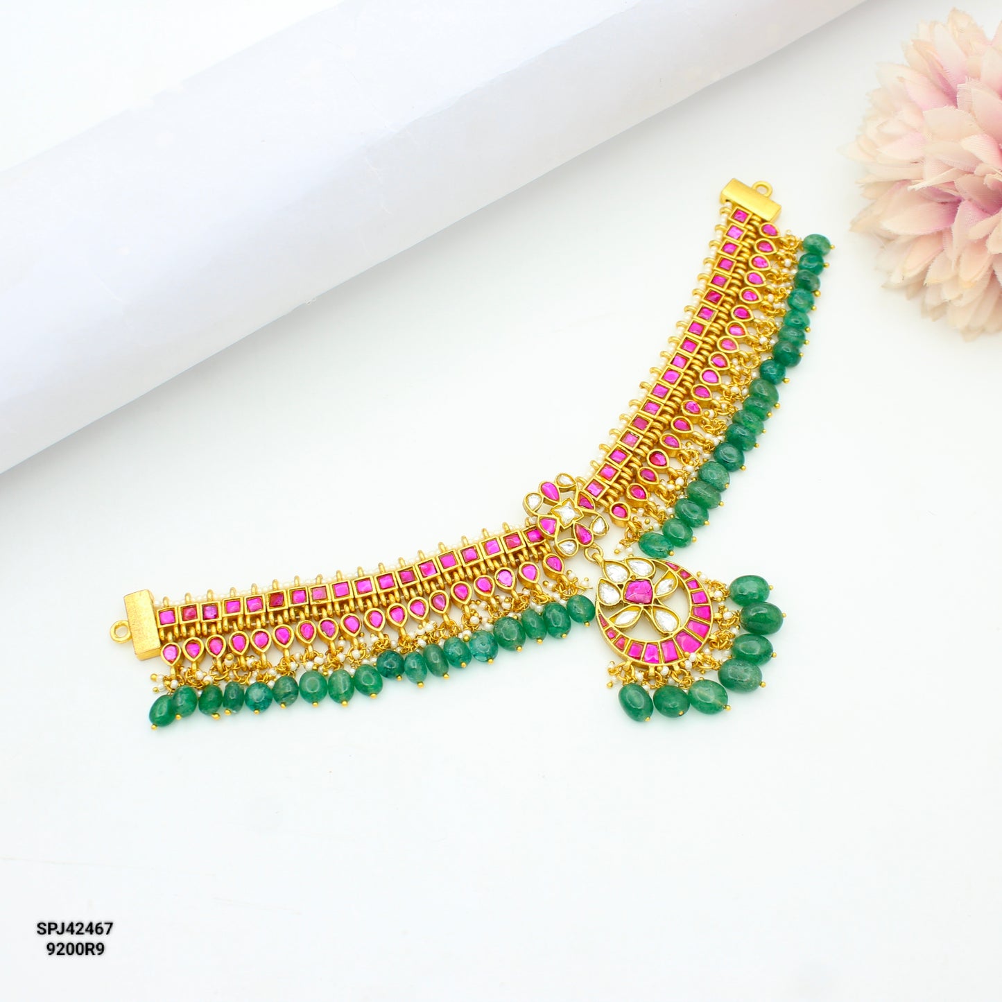 42467 Fully flexible Jadau Necklace