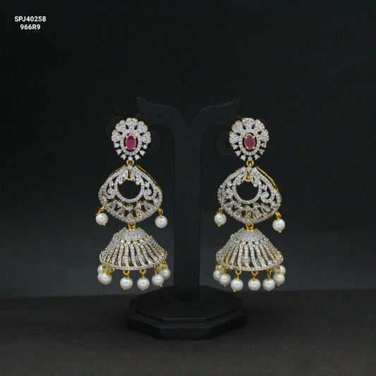 40258  GJ 3 Step Jhumki Red