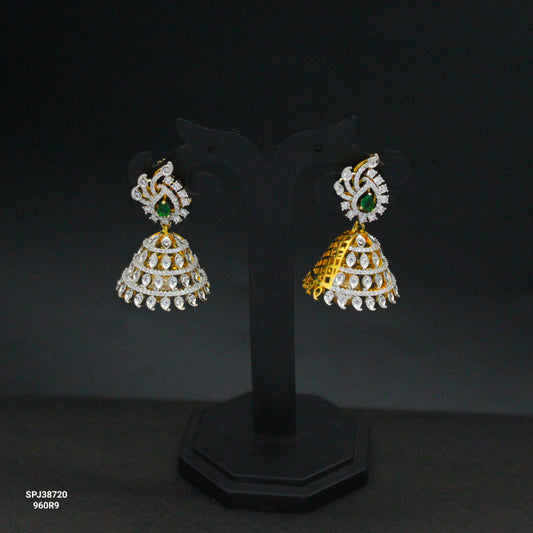 38720 GJ green small jhumka