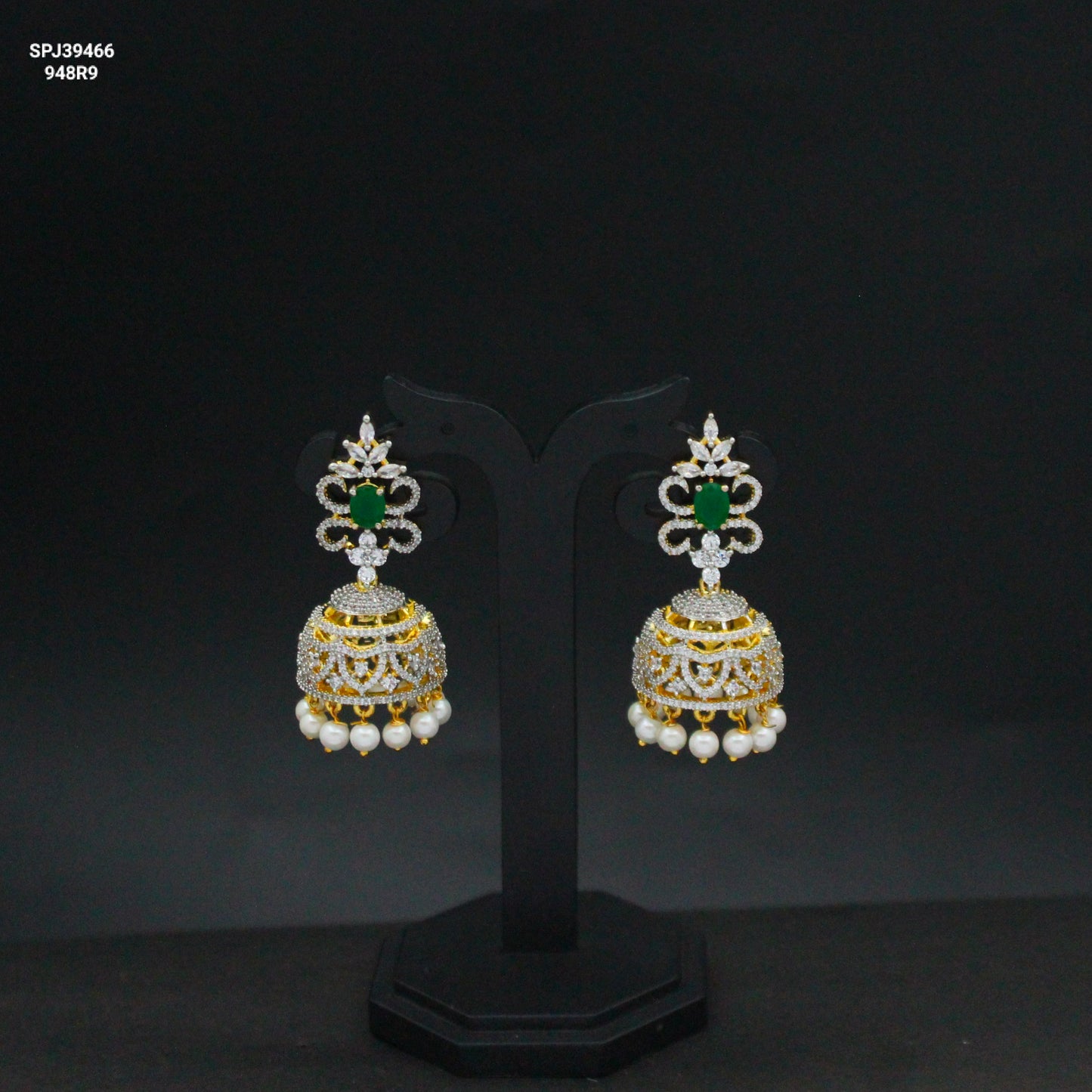 39466 GJ green jhumki