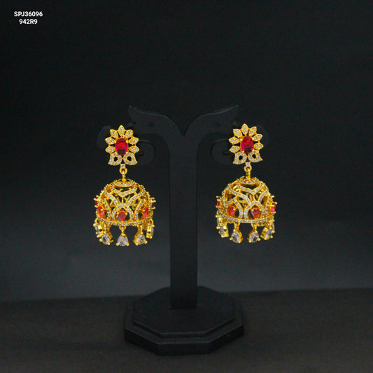 36096 GJ Small Red Earrings