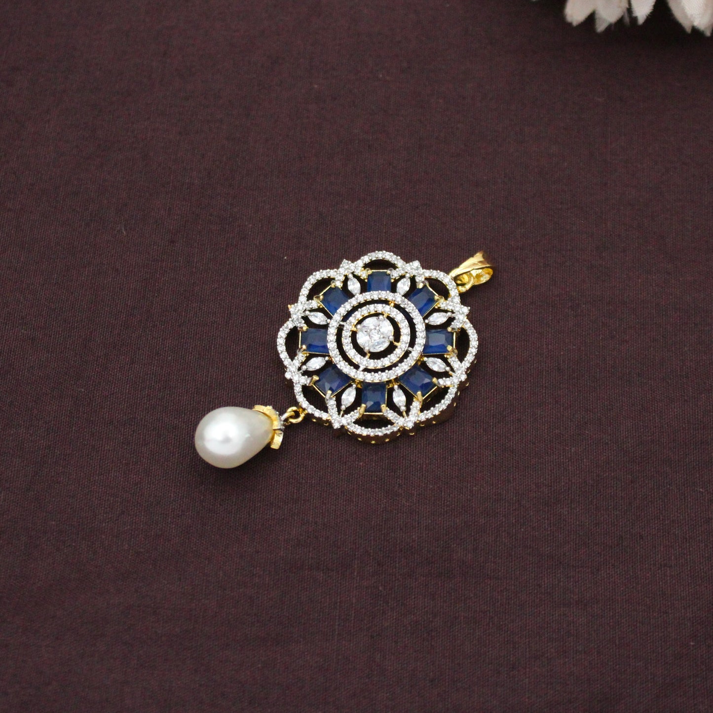 GJ Navy Blue Pendant Set
