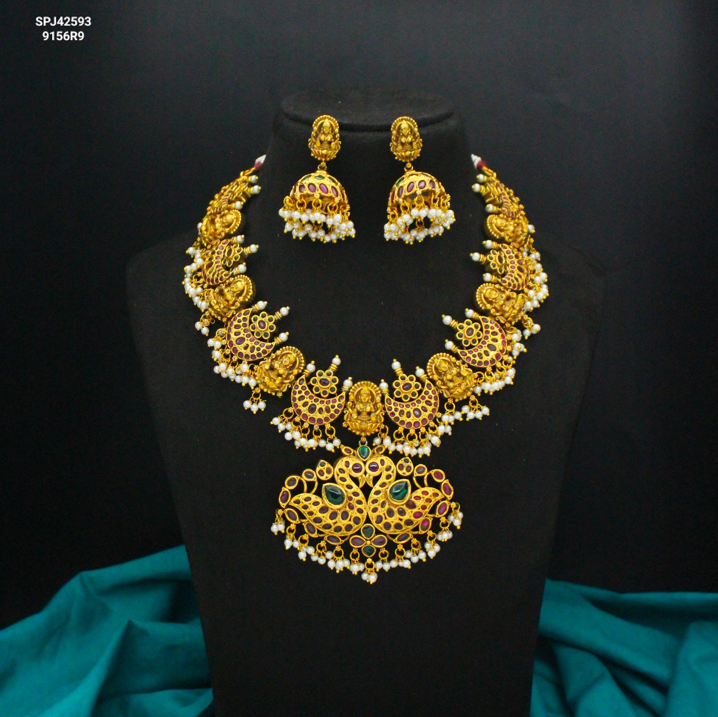 42593 Nakshi Laxmi Multi Short Necklace Set