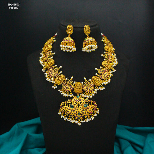 42593 Nakshi Laxmi Multi Short Necklace Set