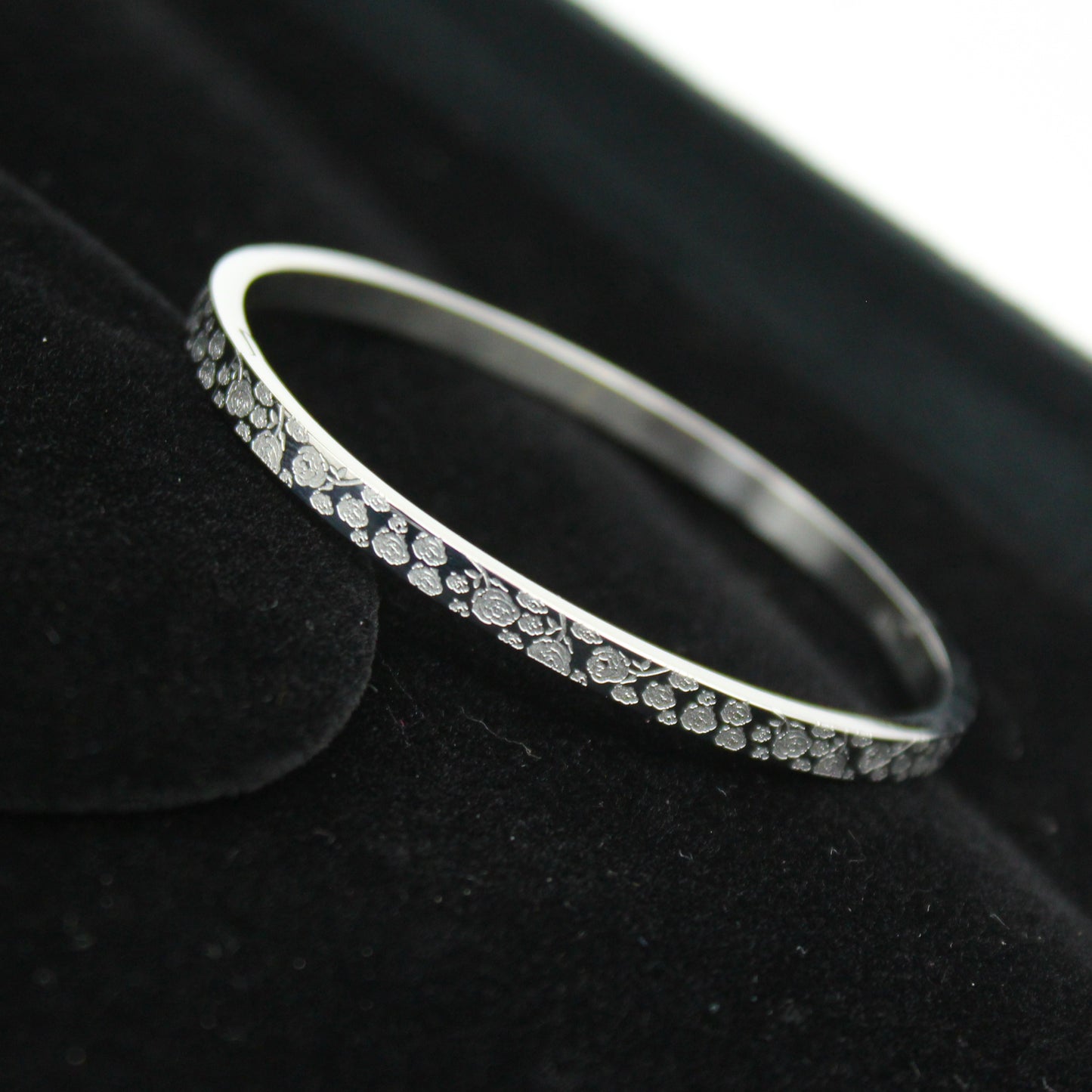 Rose Design Silver Bracelet