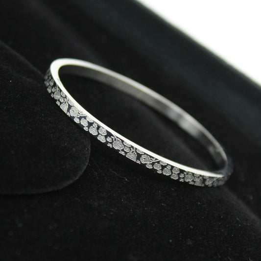 Rose Design Silver Bracelet
