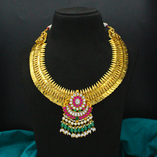 42084 Nakshi Laxmi Kasulu With Jadau Locket