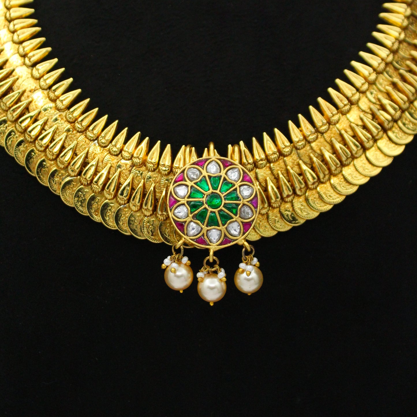 Nakshi Laxmi Short Kasulu With Jadau Locket