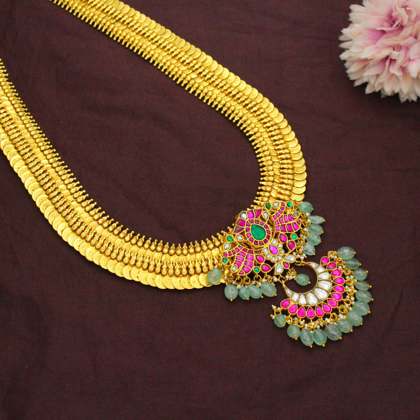 Nakshi Laxmi Long Kasulu With Jadau Grand Locket