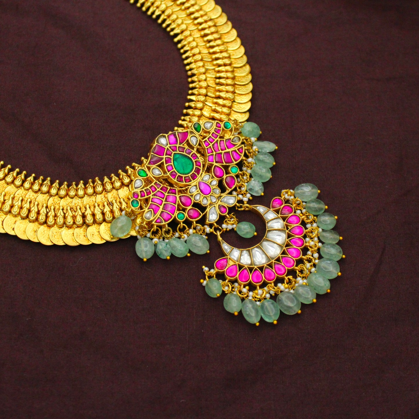 Nakshi Laxmi Long Kasulu With Jadau Grand Locket