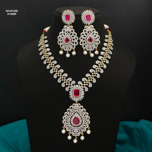 41028 GJ Short Necklace Red