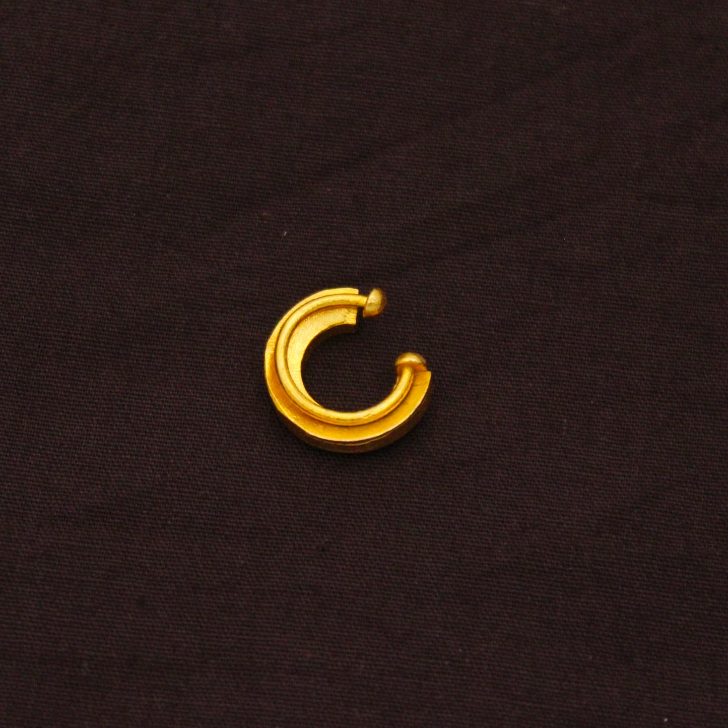 Small Jadau Full White Nose Ring