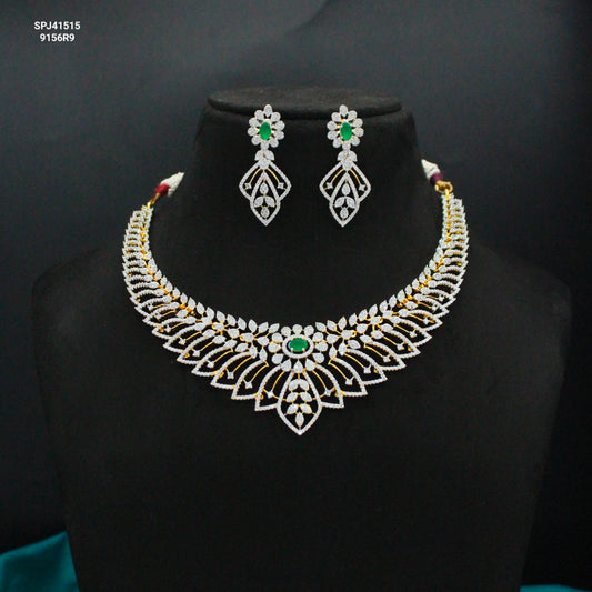 41515 GJ Short Green Fancy Necklace