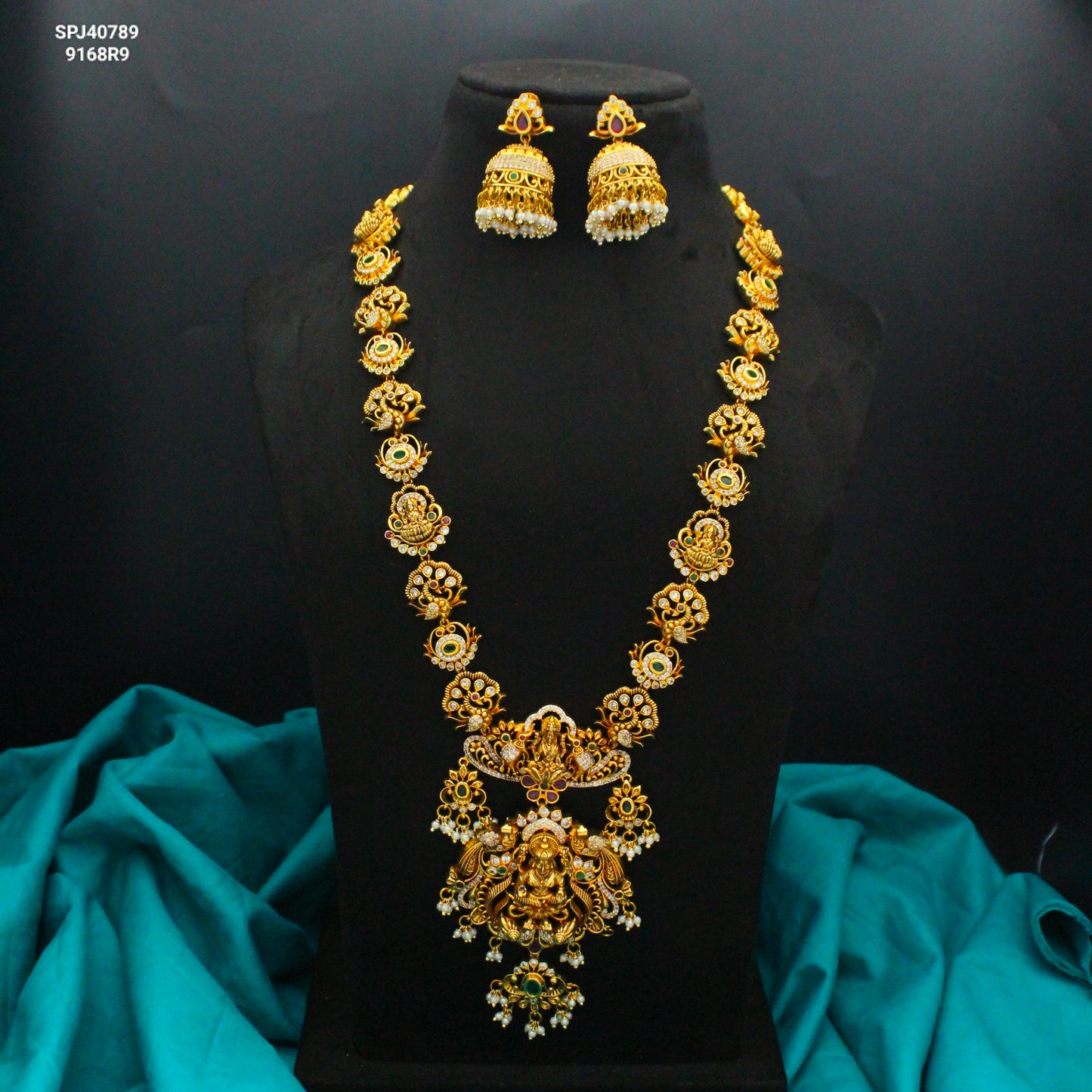 40789 Nakshi Laxmi Long Multi Necklace Set