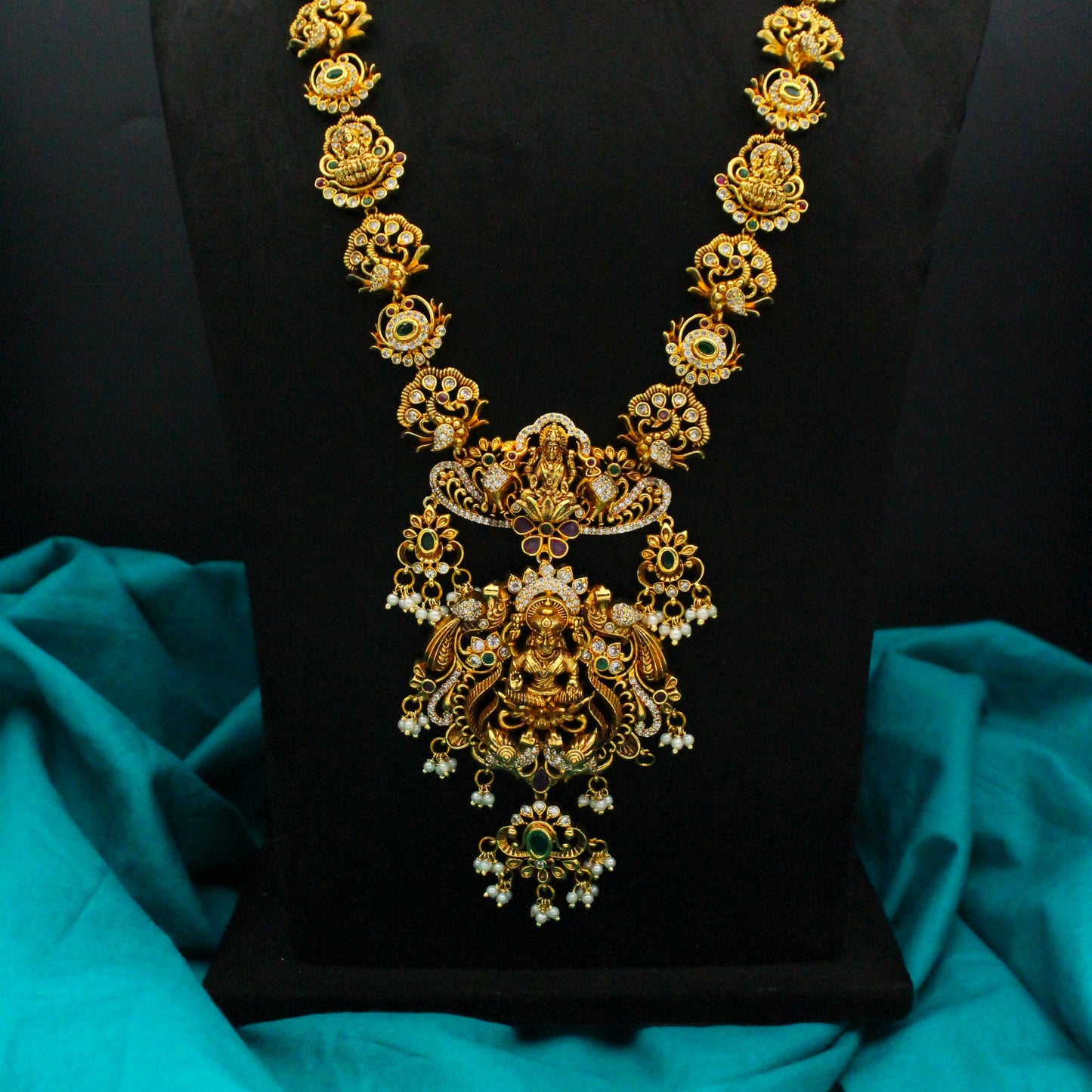 40789 Nakshi Laxmi Long Multi Necklace Set