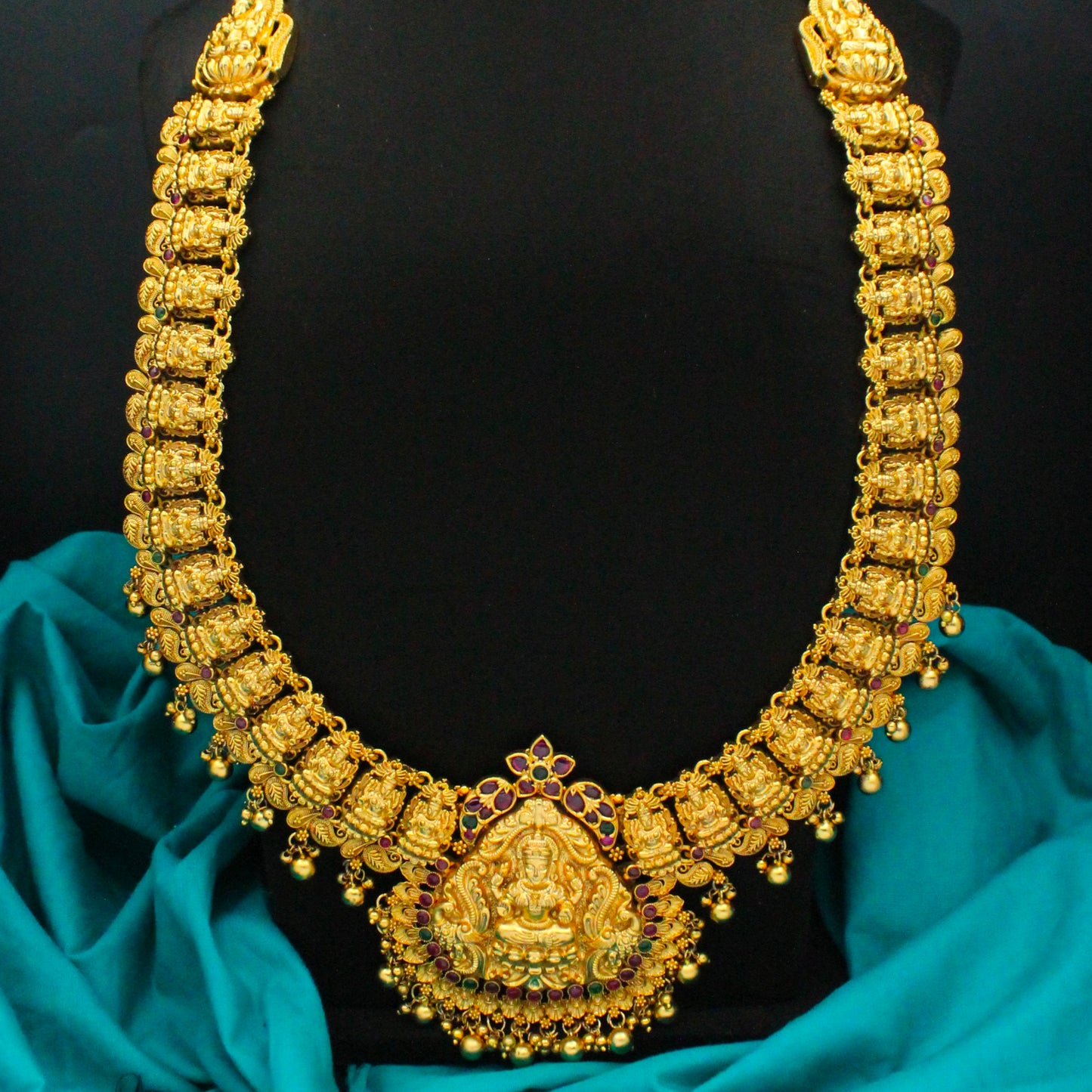27107 Nakshi Laxmi Long Broad Necklace Set