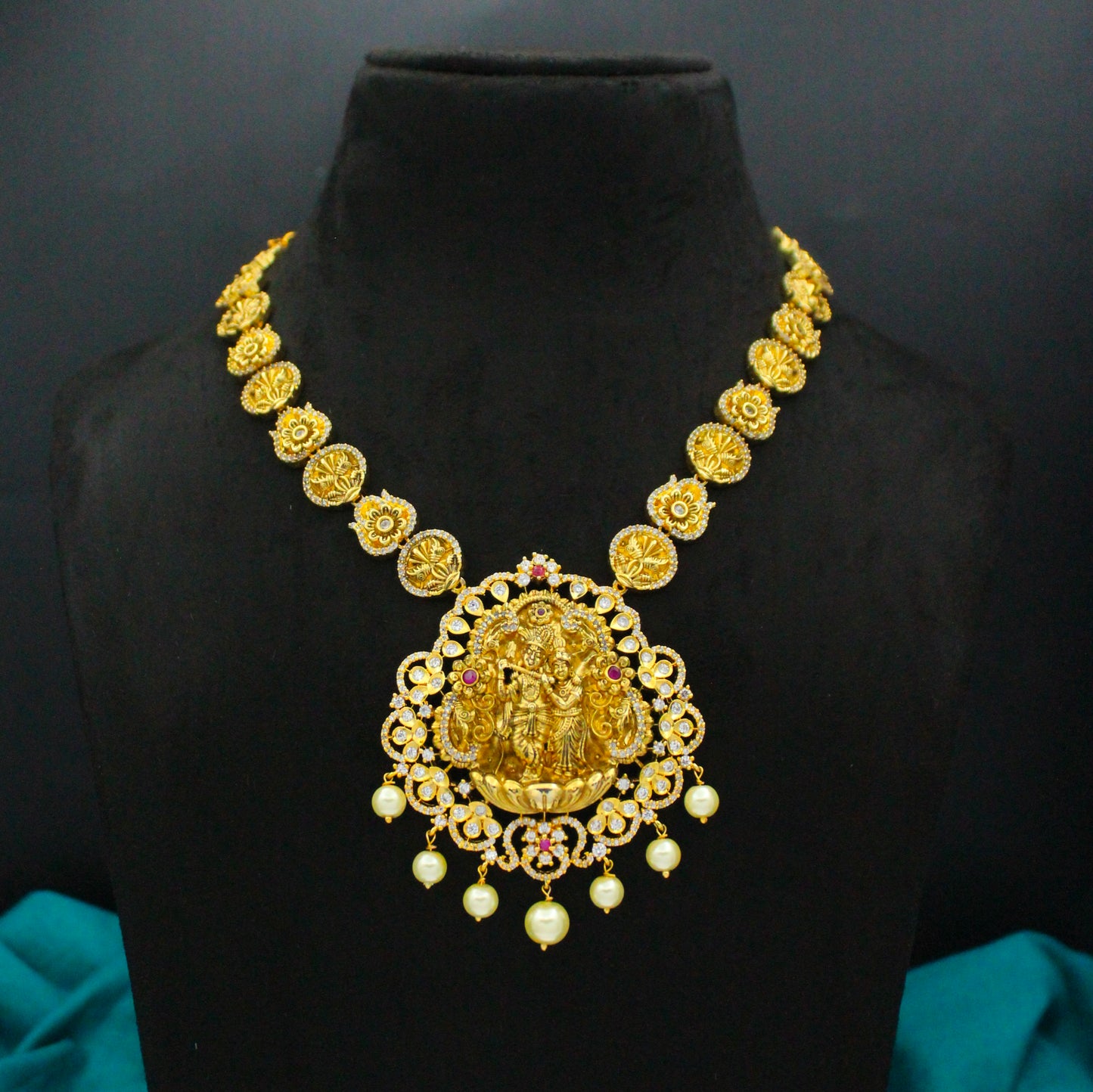 19931 Radha Krishna  Short Necklace Set