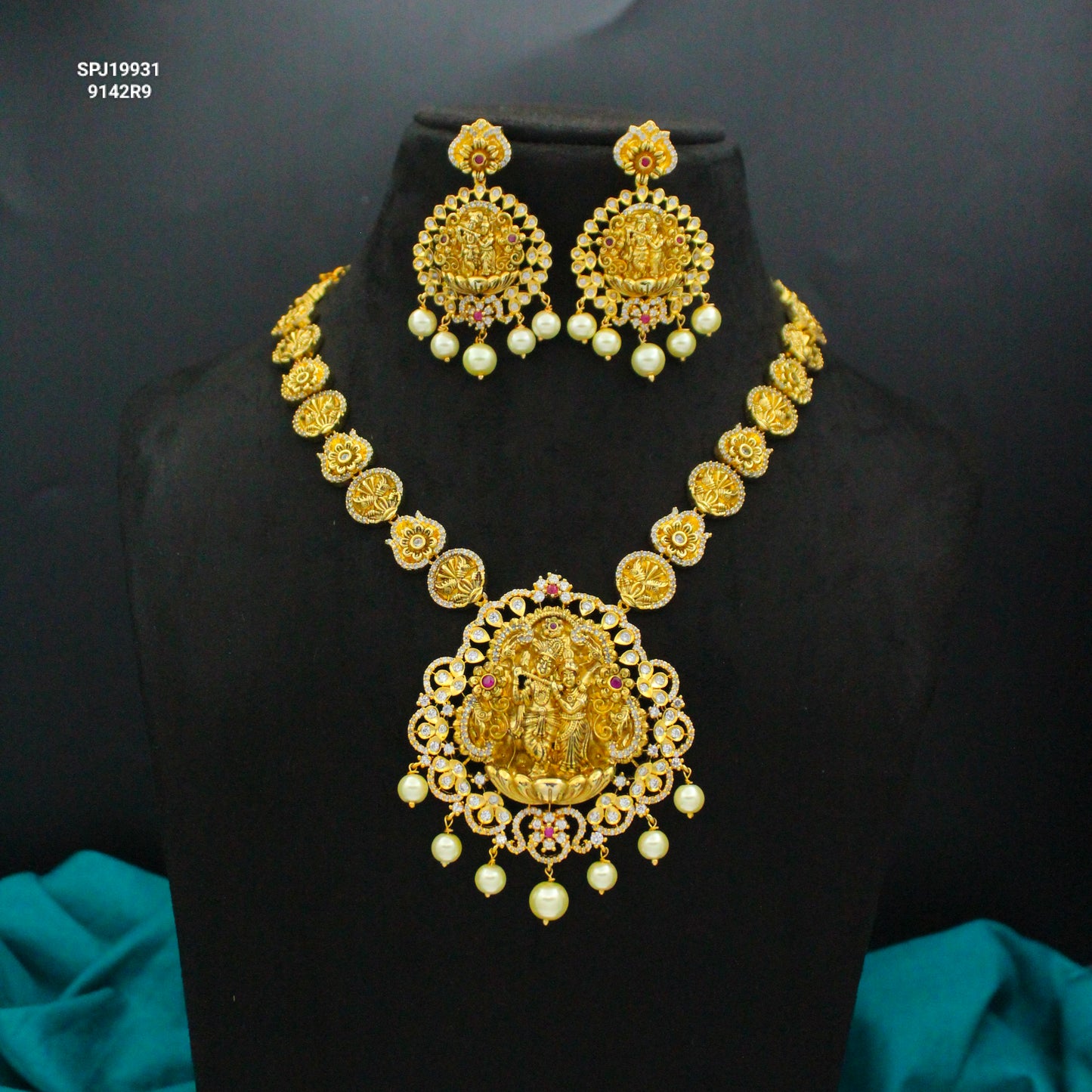 19931 Radha Krishna  Short Necklace Set