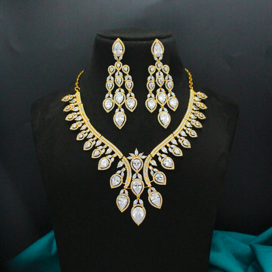 16241 CZ Fancy Short Necklace Set