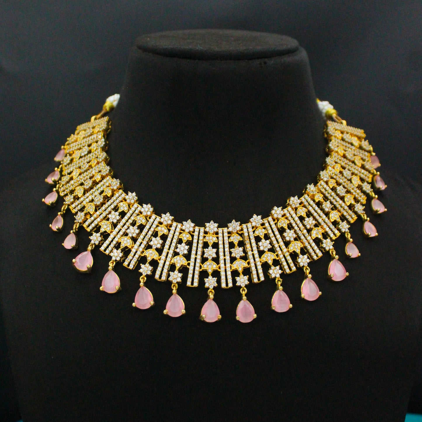 CZ Baby Pink Short Necklace SP-9121