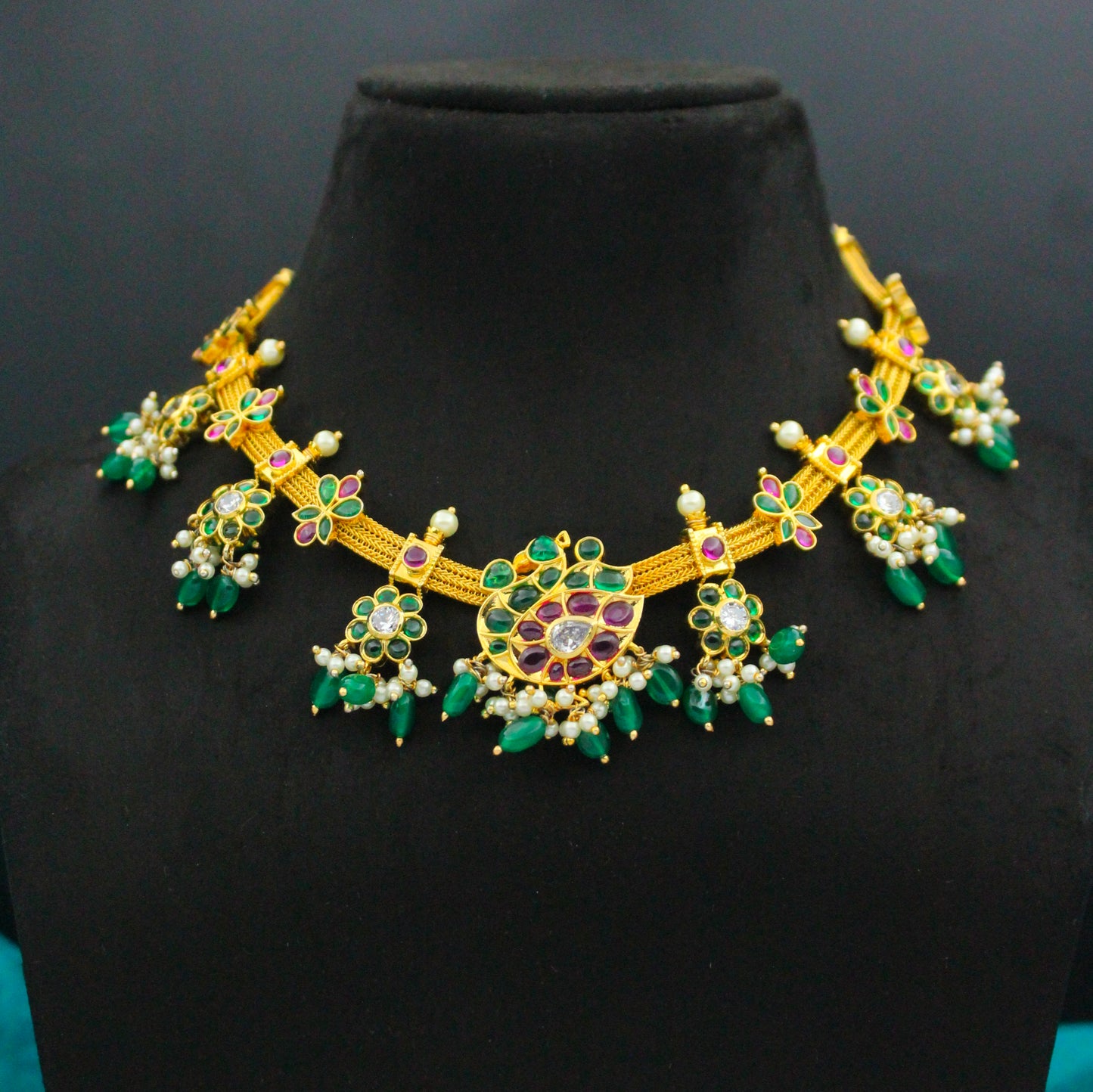 Peacock Kante Necklace