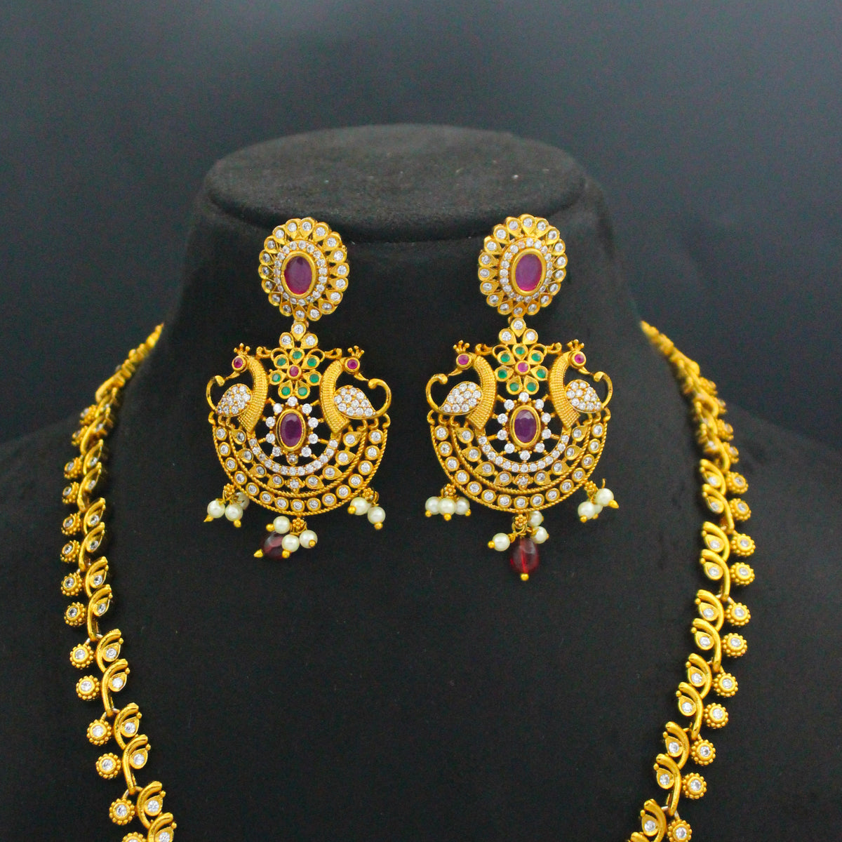 Matte Antique Long Necklace SP-33305