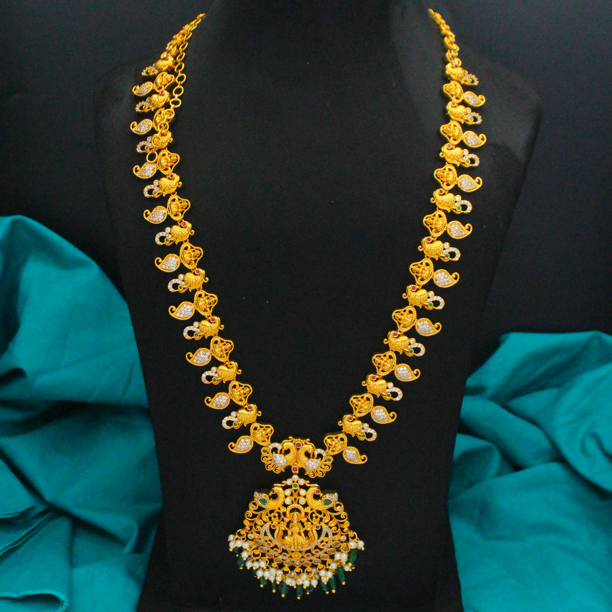 Matte Antique Long Necklace Set SP-34910