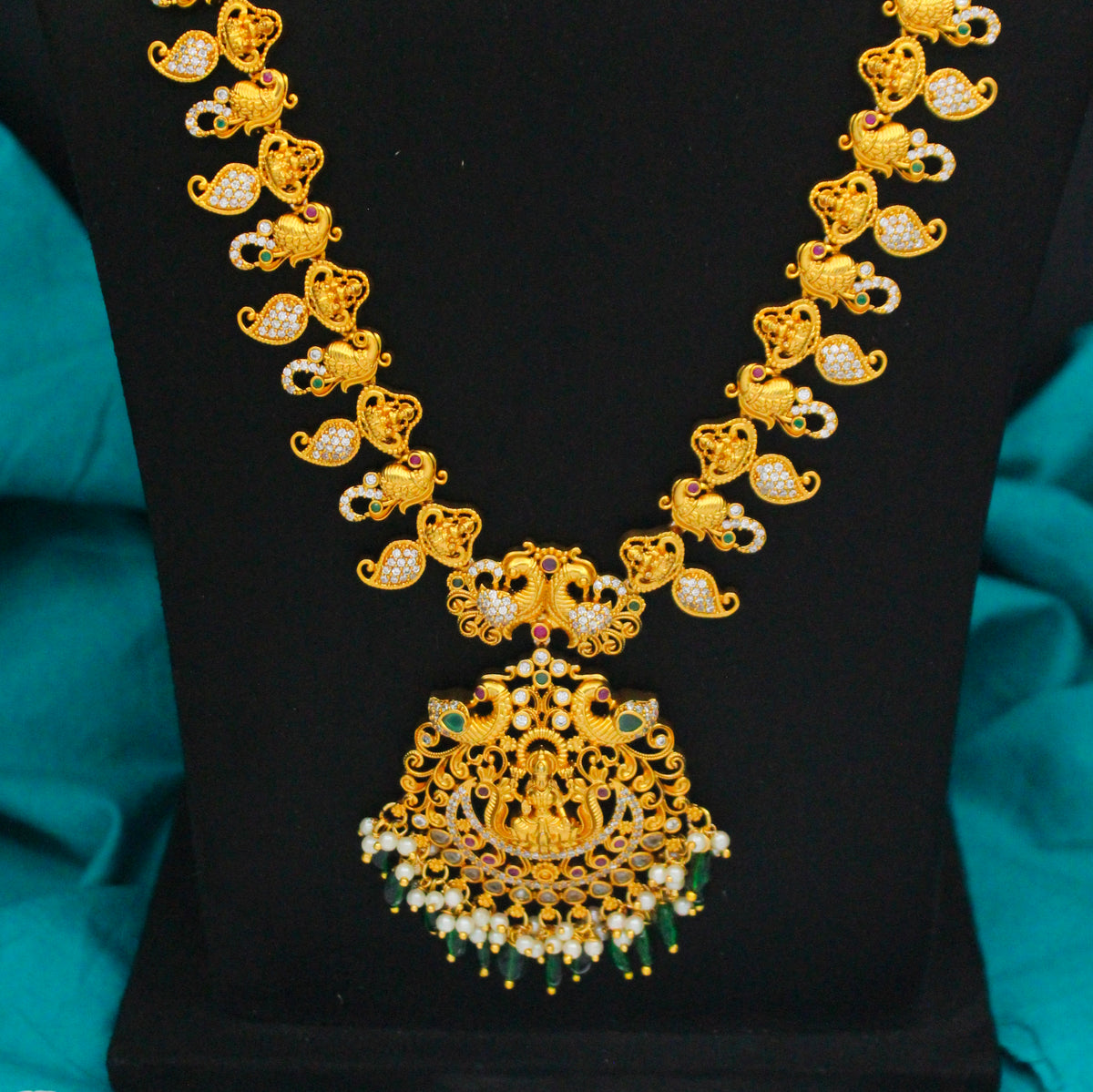 Matte Antique Long Necklace Set SP-34910