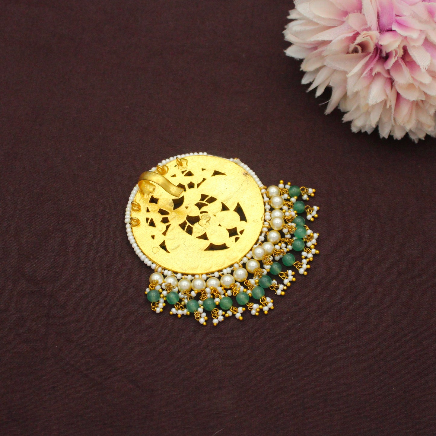 42646 Jadau Peacock Multi Locket