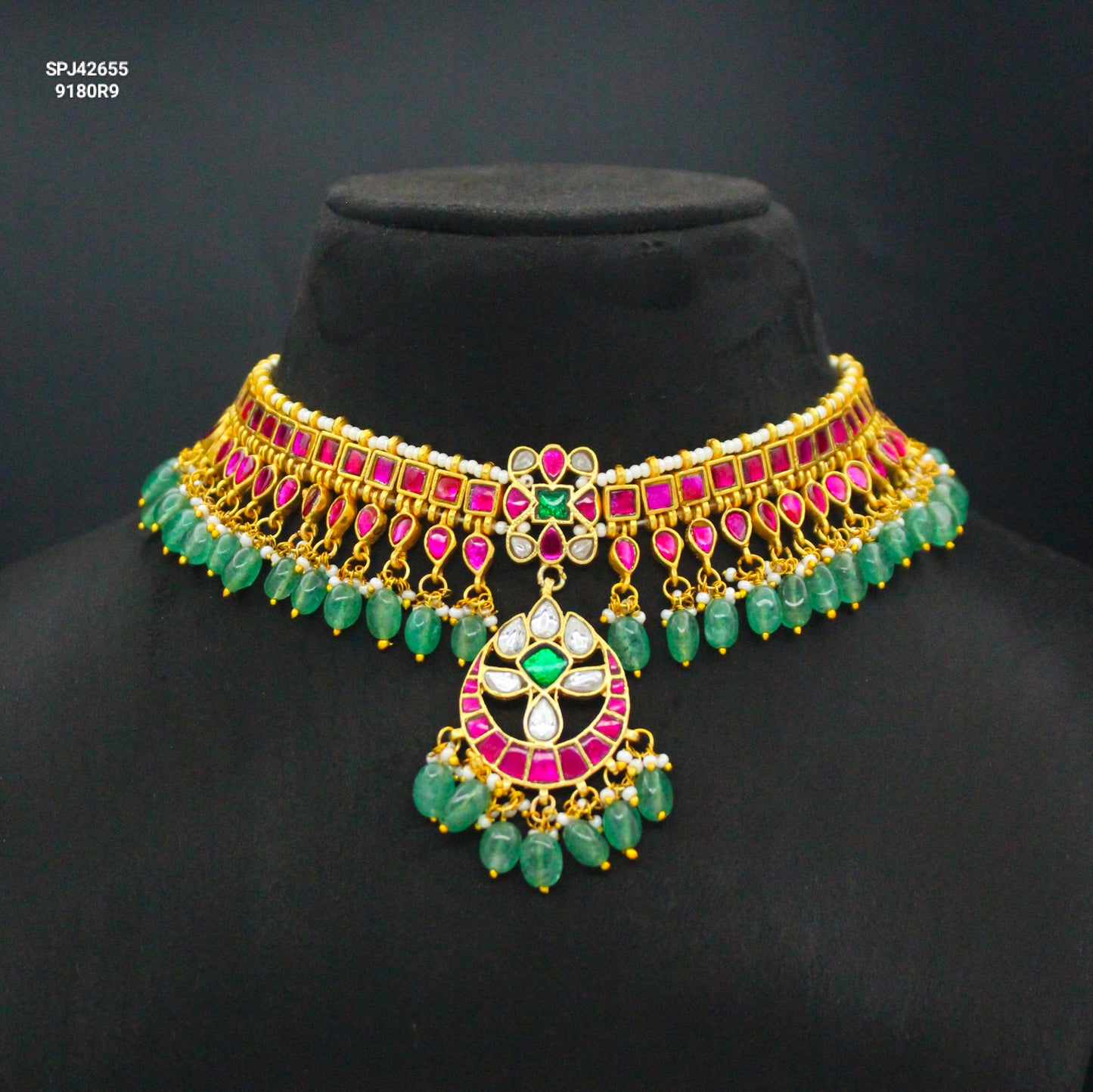 42655 Jadau Fully Flexible Necklace Multi