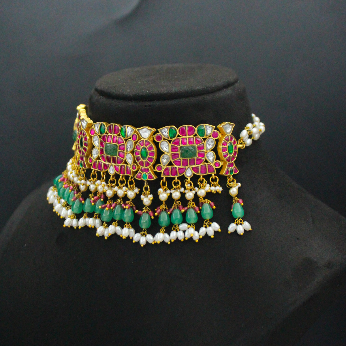 40594 Jadav Rice Pearls Choker