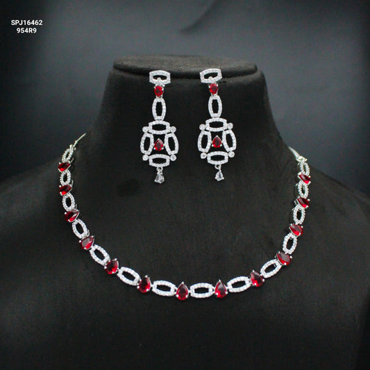 Simple Platinum necklace 16462