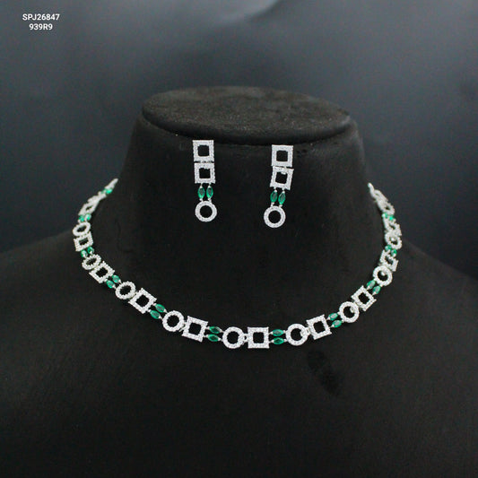 Platinum simple necklace 26847