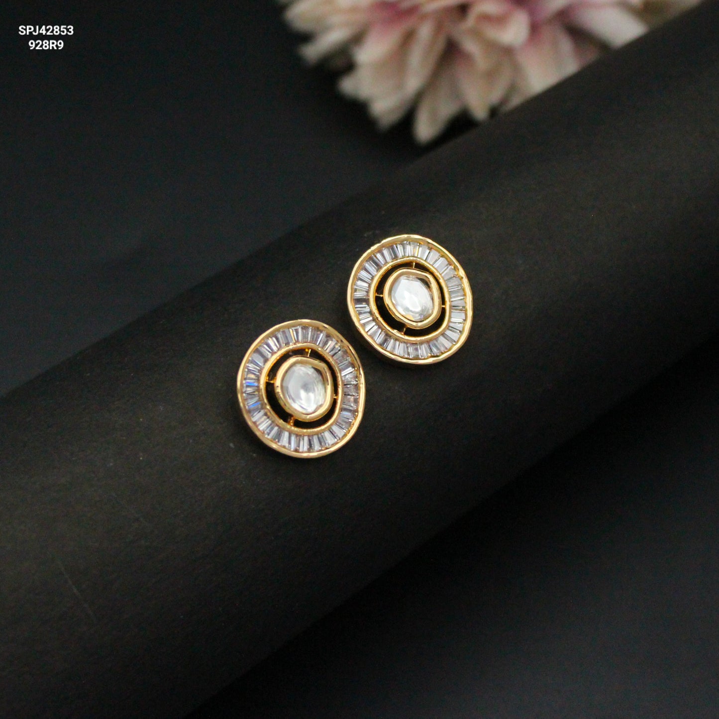 Moissanite Round Studs With Push Back 42853