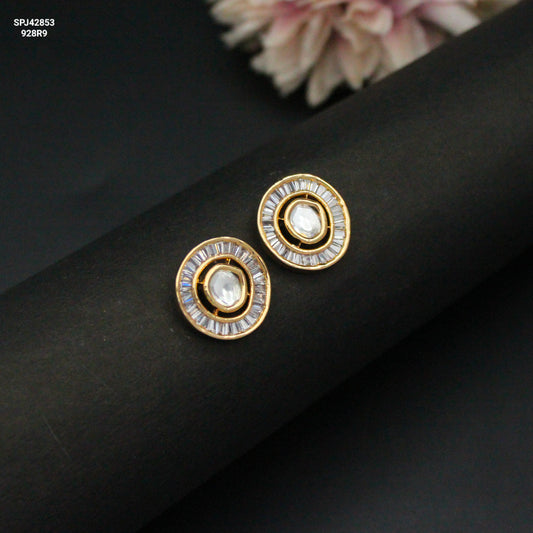 Moissanite Round Studs With Push Back 42853
