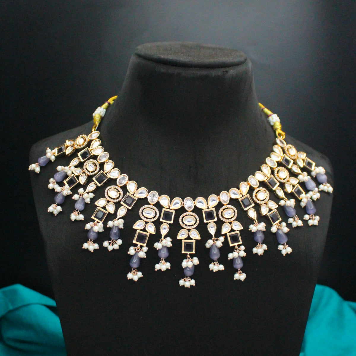 Rose Gold Purple Stone Necklace