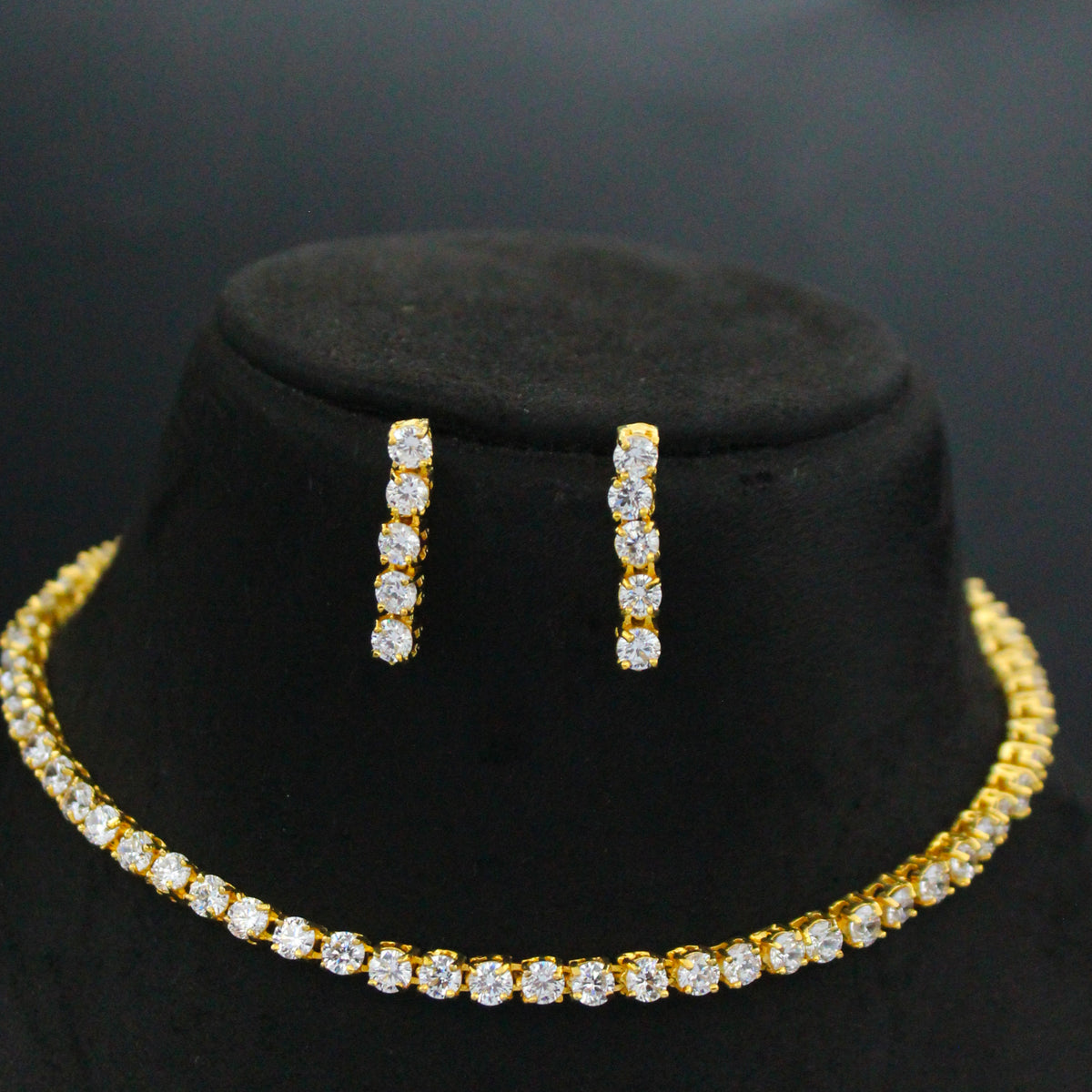 1 Line AD Necklace Set Small 9077