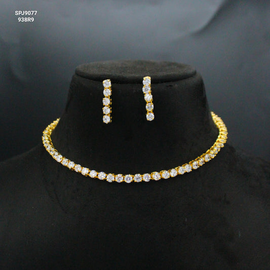 1 Line AD Necklace Set Small 9077