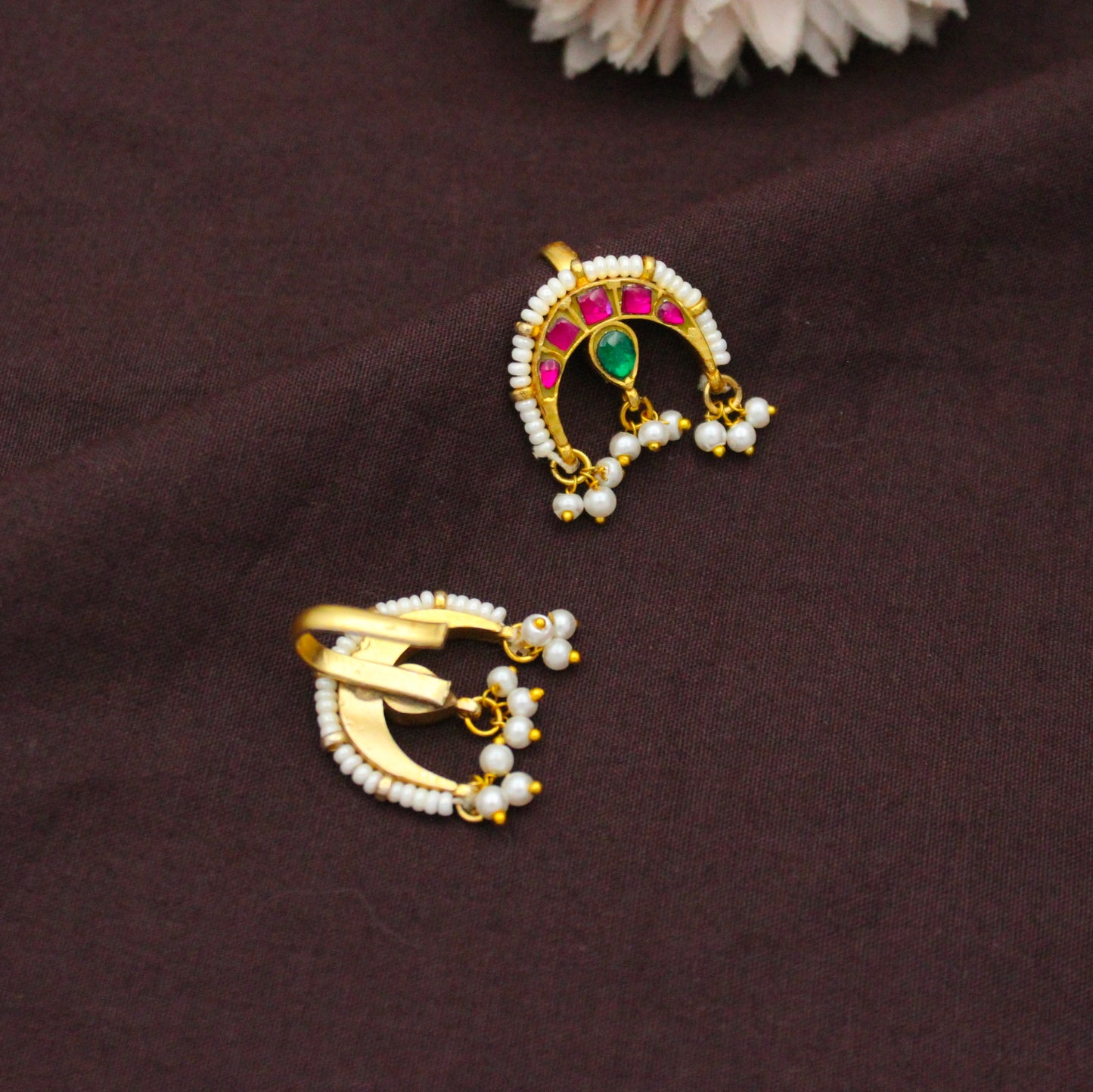 Traditional Jadau Kundan Multi Bugadi With Pearls