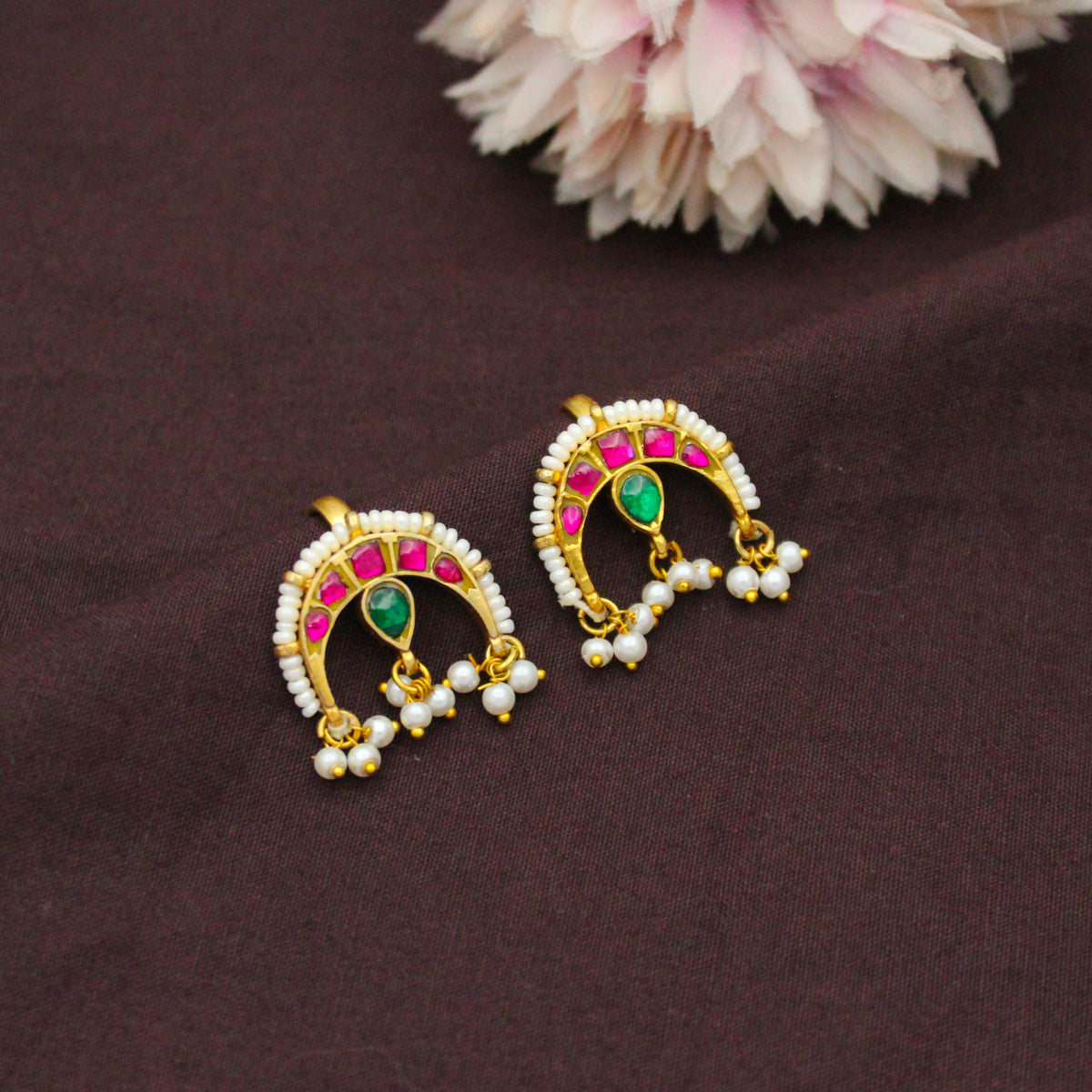 Traditional Jadau Kundan Multi Bugadi With Pearls