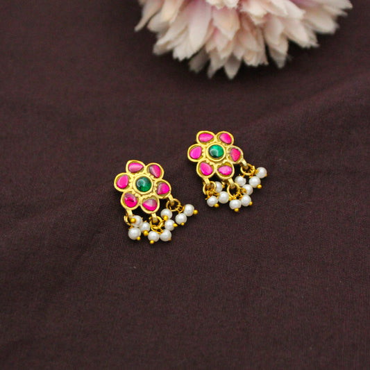 Traditional Jadau Kundan Flower Multi Bugadi