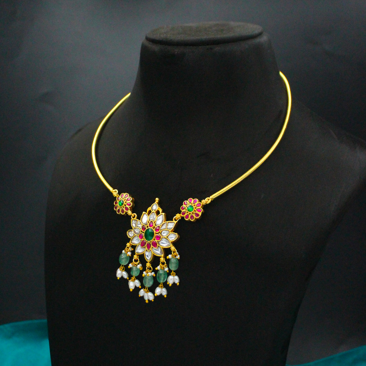 Traditional Jadau Kundan Multi Kante 42944