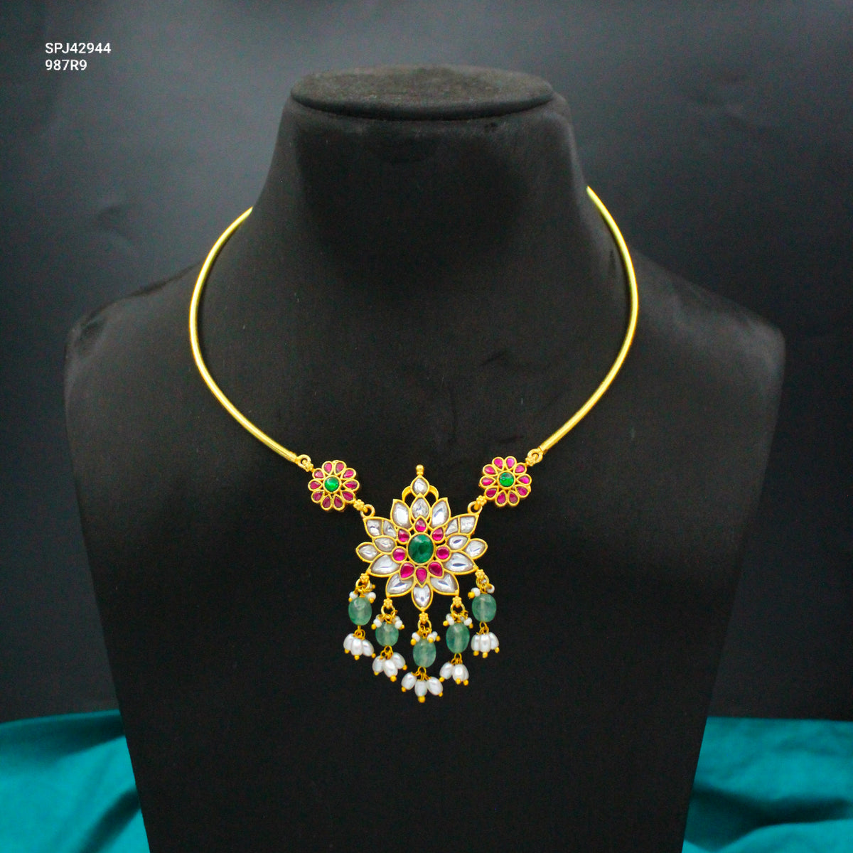 Traditional Jadau Kundan Multi Kante 42944