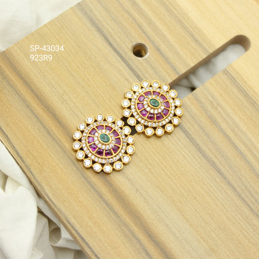 Pota Stone Multi Color AD stones push back studs SP-43034