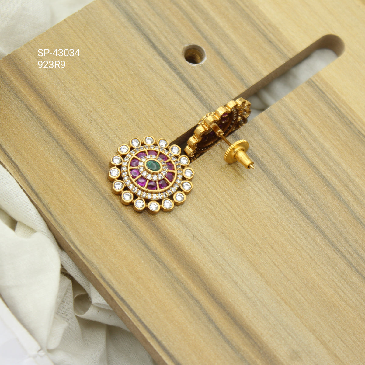 Pota Stone Multi Color AD stones push back studs SP-43034